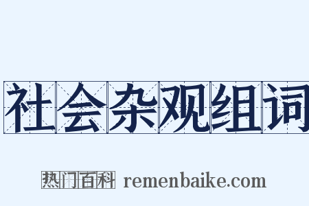 社会杂观组词是什么意思的图片